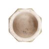 Vintage Leaf Design Cement Flower Pot Set of 2 - Decorative Planters for Indoor and Outdoor Gardens