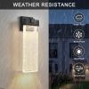 18"(H) 1-pack 12W Modern Outdoor Wall Light Fixture, Weatherproof LED Wall Sconce with Bubble Crystal, Black Finish, Up and Down Lighting for Porch