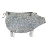 Galvanized Pig Wall Planter - Rustic Farmhouse Decor for Indoor or Outdoor Use