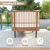 2-Seat Outdoor PE Wicker Daybed, Dual-Function Backrest Armrest Patio Loveseat