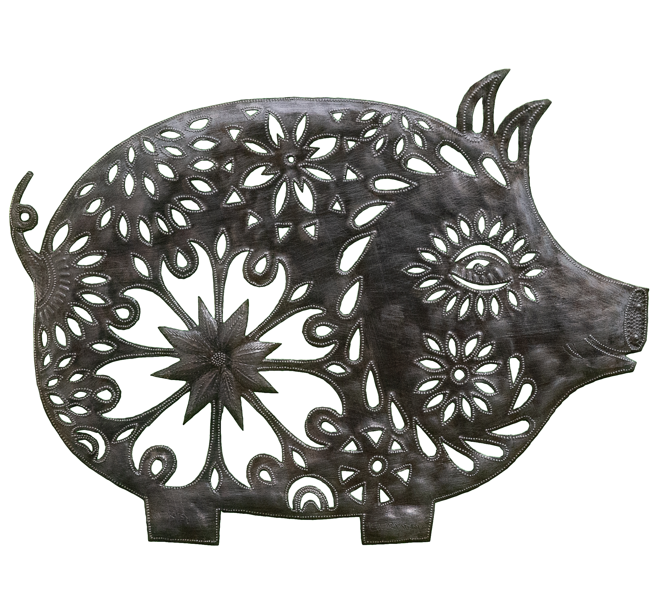 Floral Pot Belly Pig