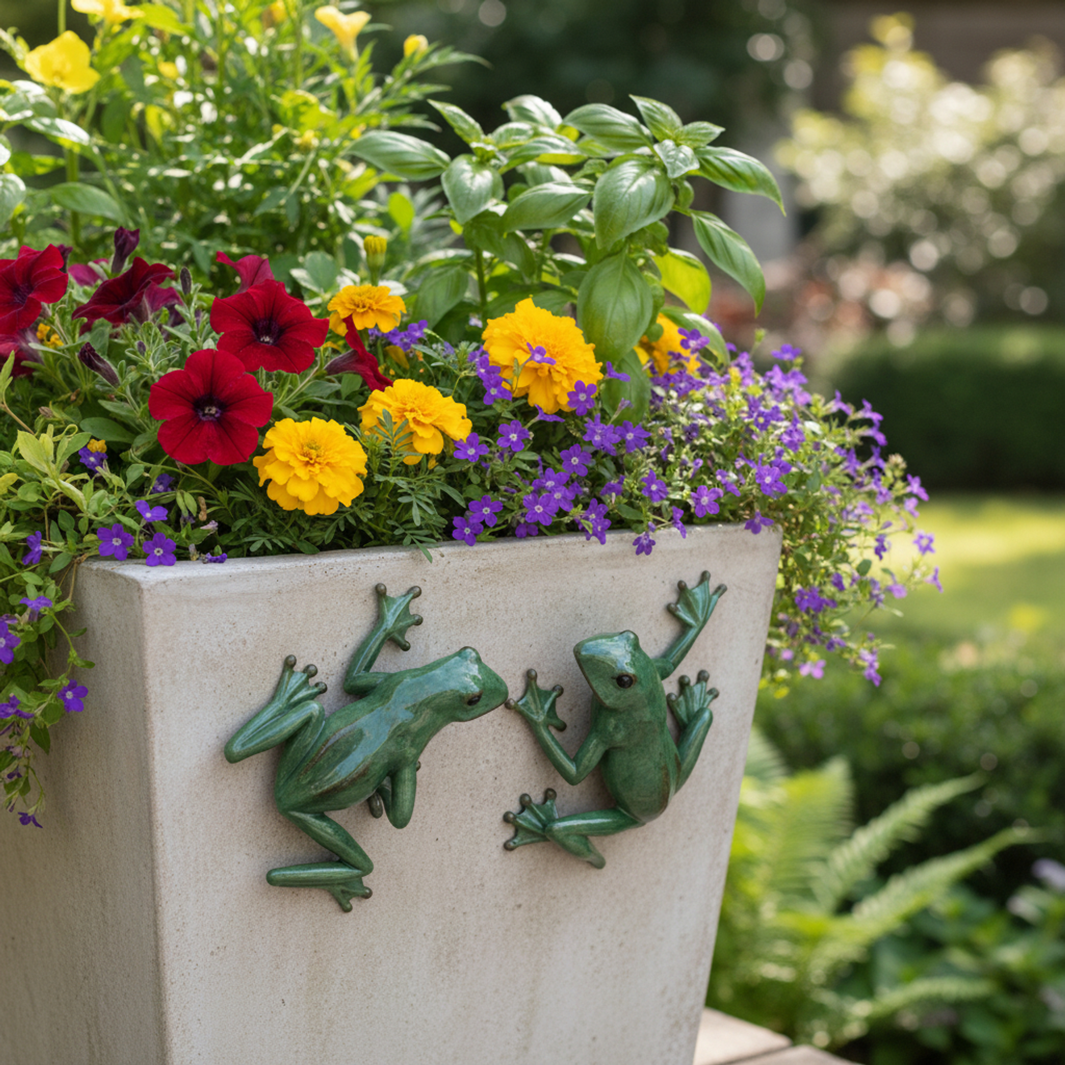 Stone Garden Frog Resin Hanging Dimensional Sculptures