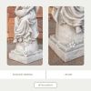 31.3"  Tall Magnesium Oxide Sculpture Lifelike Angel Design for Garden and Home Dcor