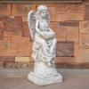 31.3"  Tall Magnesium Oxide Sculpture Lifelike Angel Design for Garden and Home Dcor