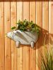 Galvanized Pig Wall Planter - Rustic Farmhouse Decor for Indoor or Outdoor Use