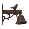 Vintage Cast Iron Bird Welcome Sign with Door Bell - Rustic Outdoor Home Decor