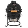 53747749  13in round ceramic charcoal grill, ceramic carbon oven, 2 in 1 iron carbon oven, three layers of elliptical cylinder oven, temperature contr
