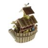 Handcrafted Wooden Noah's Ark Birdhouse - Unique Outdoor Garden Decor