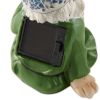 Solar-Powered Cheery Gnome Garden Statue for Outdoor Decor