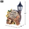 Solar-Powered Garden Squirrel Welcome Sign for Outdoor Decor