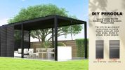 8640E Louver Pergola 10x19FT Aluminum Frame & Steel Louvers