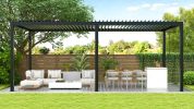 8640E Louver Pergola 10x19FT Aluminum Frame & Steel Louvers