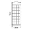 76-inch Tall Mocha Tan Brown Vinyl Garden Trellis