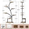 Modern 49-inch Tall Indoor Plant Stand Display Shelf with Grow Lights