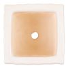 WHITE SQUARE CERAMIC SMALL PLANTER SET OF 3