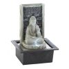 Buddha Cascading Tabletop Fountain - Serene Indoor Water Feature for Home or Office Decor