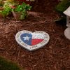 TEXAS PROUD STEPPING STONE - DONâ€™T MESS WITH TEXAS HEART FLAG