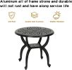 Outdoor Cast Aluminum Side Table for Garden Porch Balcony