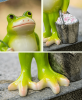 Outdoor garden decoration frog resin statue, courtyard decoration, outdoor courtyard decoration, female gardening gift