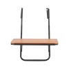 VEVOR Balcony Hanging Table, 25 x 24 in Folding Balcony Railing Table, Outdoor Balcony Bar Table for Railings, 4-Level Adjustable