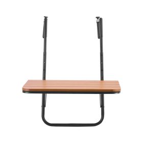 VEVOR Balcony Hanging Table, 25 x 24 in Folding Balcony Railing Table, Outdoor Balcony Bar Table for Railings, 4-Level Adjustable
