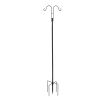 VEVOR Double Shepherds Hooks for Outdoor, 8 Pack 60 Inch Heavy Duty Bird Feeder Pole, 3/4 Inch Thick Garden Hooks for Hanging Hummingbird Feeder
