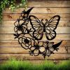 CIFbuy Moon Phase Butterfly iron Wall Art Bohemian Hanging Decor Indoor Outdoor Waterproof Sculpture Gift (TikTok, temu pick-up service)