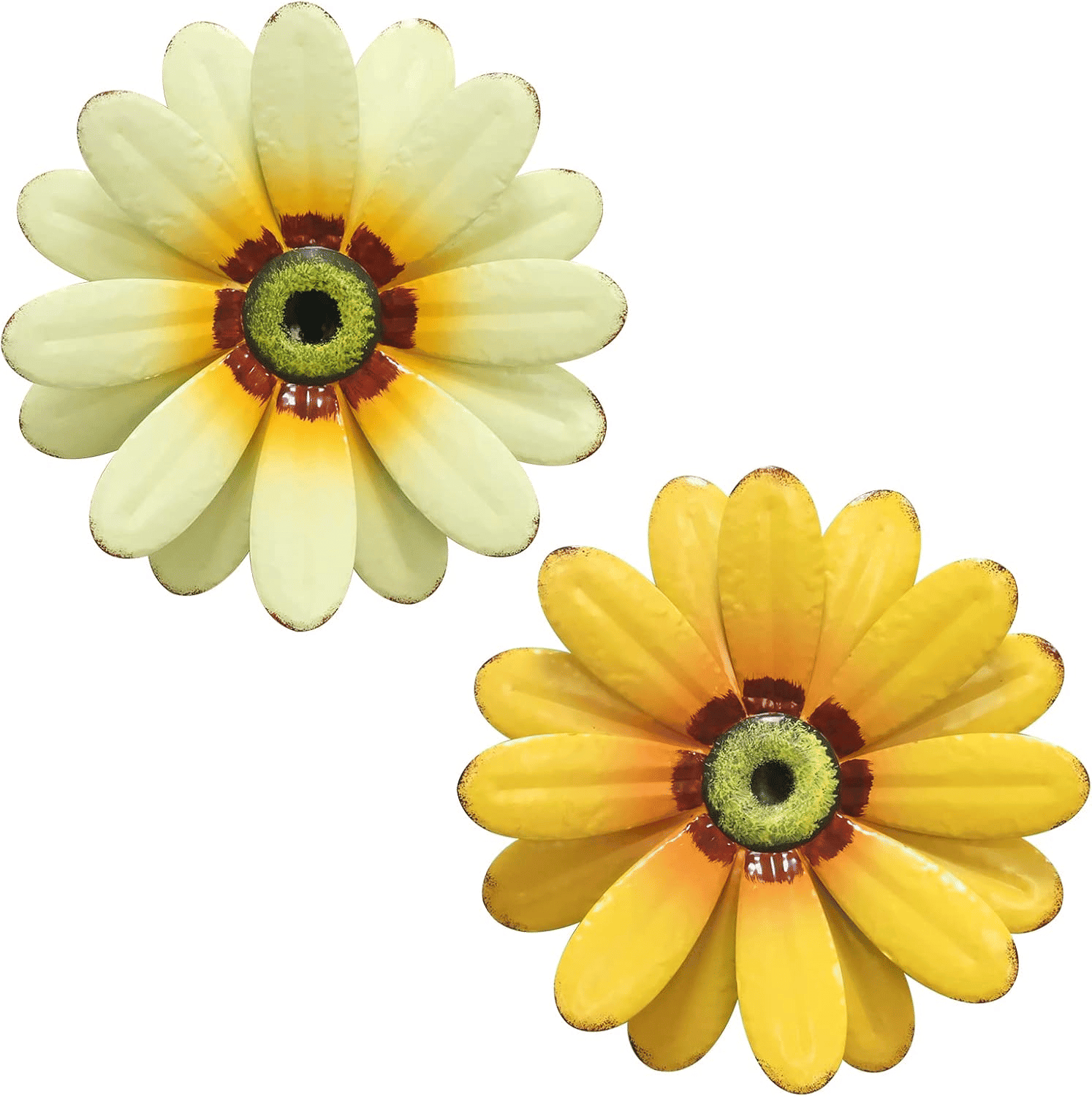 Sunflower Wall Decor, Metal Flower Wall Art Decorations, Sunflower Spring Yard Garden Decor Hanging for Kitchen, Bathroom, Handmade Gift for Indoor or