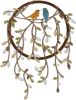 Metal Wall Art Bird on Tree Branch Silhouette with Drooping Vines Bird Art Decor Rustic Metal Spring Decor for Living Room Garden Porch Home Wall Hous