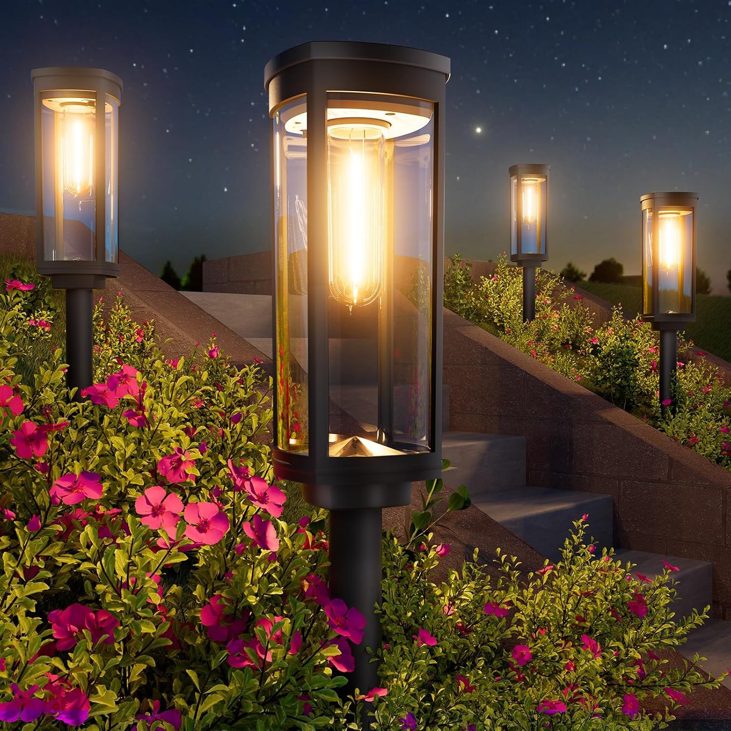 Solar Powered Lawn & Patio Lights â€“ 8 Pack