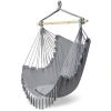 Pillow Tassel Hanging Chair Light Gray