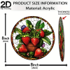CIFbuy Acrylic Strawberry Hanging Decor Colorful Window Wall Art Garden Ornament Unique Gift for Nature Lovers(TikTok, temu pick-up service)