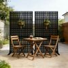 Metal Privacy Screens 72" H x 43.3" W Outdoor and Indoor Divider with Freestanding Decorative Privacy Screen Stylish Divider for Balcony, Patio