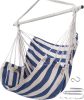 Hammock Chair Swing, Heavy-Duty Hanging Rope Swing Seat Supports 500 Lbs, Ideal for Outdoor Patio