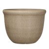 Tatum 100% Recycled Resin Planter, Khaki Chino, 15.8in x 15.8in x 12in
