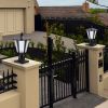15"(H) Solar Powered Outdoor Lantern, Modern Garden Light with LED for Pathways, Yards, and Driveways (2-Pack)