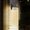 18"(H) 1-pack 12W Modern Outdoor Wall Light Fixture, Weatherproof LED Wall Sconce with Bubble Crystal, Black Finish, Up and Down Lighting for Porch