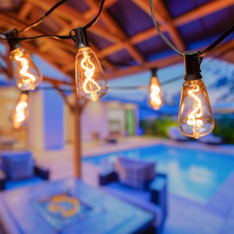 24' 12W Vintage Warm White Spiral LED Plug-in String Light (1 Pack)