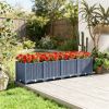 Elevated garden bed, outdoor flower pot, planting bed, planting box, blue