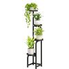 4 Tier Plant Stand Indoor Outdoor, Metal Plant Shelf for Multiple Plants, Corner Flower Stand Display Rack for Living Room Balcony Bedroom Patio Garde