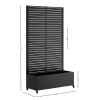 Metal Planter Box with Trellis Raised Garden Bed with 4 wheelsTrellis & Privacy Screen for Climbing Plants, Vegetables, Vines