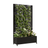 Metal Planter Box with Trellis Raised Garden Bed with 4 wheelsTrellis & Privacy Screen for Climbing Plants, Vegetables, Vines