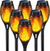 Solar Lights Outdoor, Solar Torch Light with Flickering Flame for Halloween Decor, Solar Garden Lights, Waterproof Outdoor Lighting, Flame Torches for