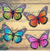 Metal Butterfly Wall Art Outdoor Decor - 4 Pack 9.8in Butterflies Wall Sculpture Hanging Decor for Outdoor and Indoor, Balcony Yard Patio Fence Garden