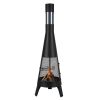 VEVOR Chiminea, 20 Inch Outdoor Wood Burning Firepit, Conical Fireplace for BBQ & Warming, Outside Wooden Fire Pit with Grill Mesh