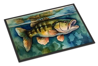 NEW Smallmouth Bass Doormat Front Door Mat Indoor Outdoor Rugs for Entryway, Non Slip Washable Low Pile, 18H X 27W