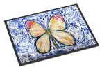 NEW Butterfly Violet Tip Doormat Front Door Mat Indoor Outdoor Rugs for Entryway, Non Slip Washable Low Pile, 18H X 27W