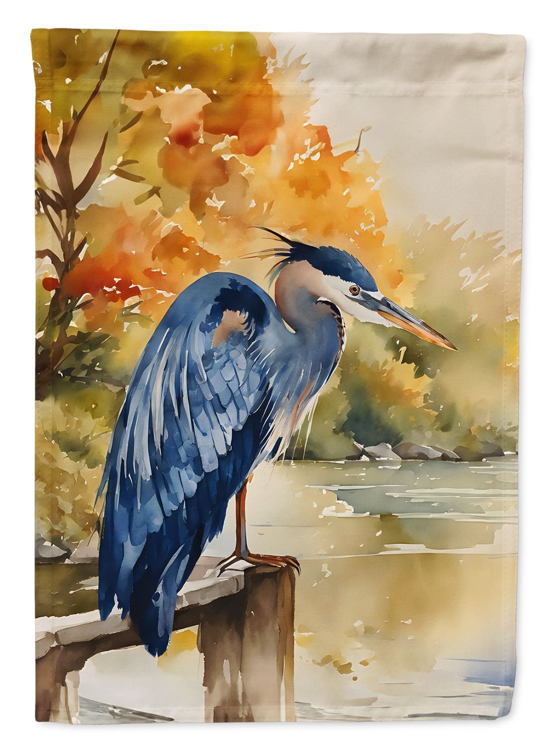 Blue Heron Garden Flag Mailbox Flag Decorative Yard Flag Banner Outside Patio Artwork Yard Flower Beds, Garden Size, Multicolor