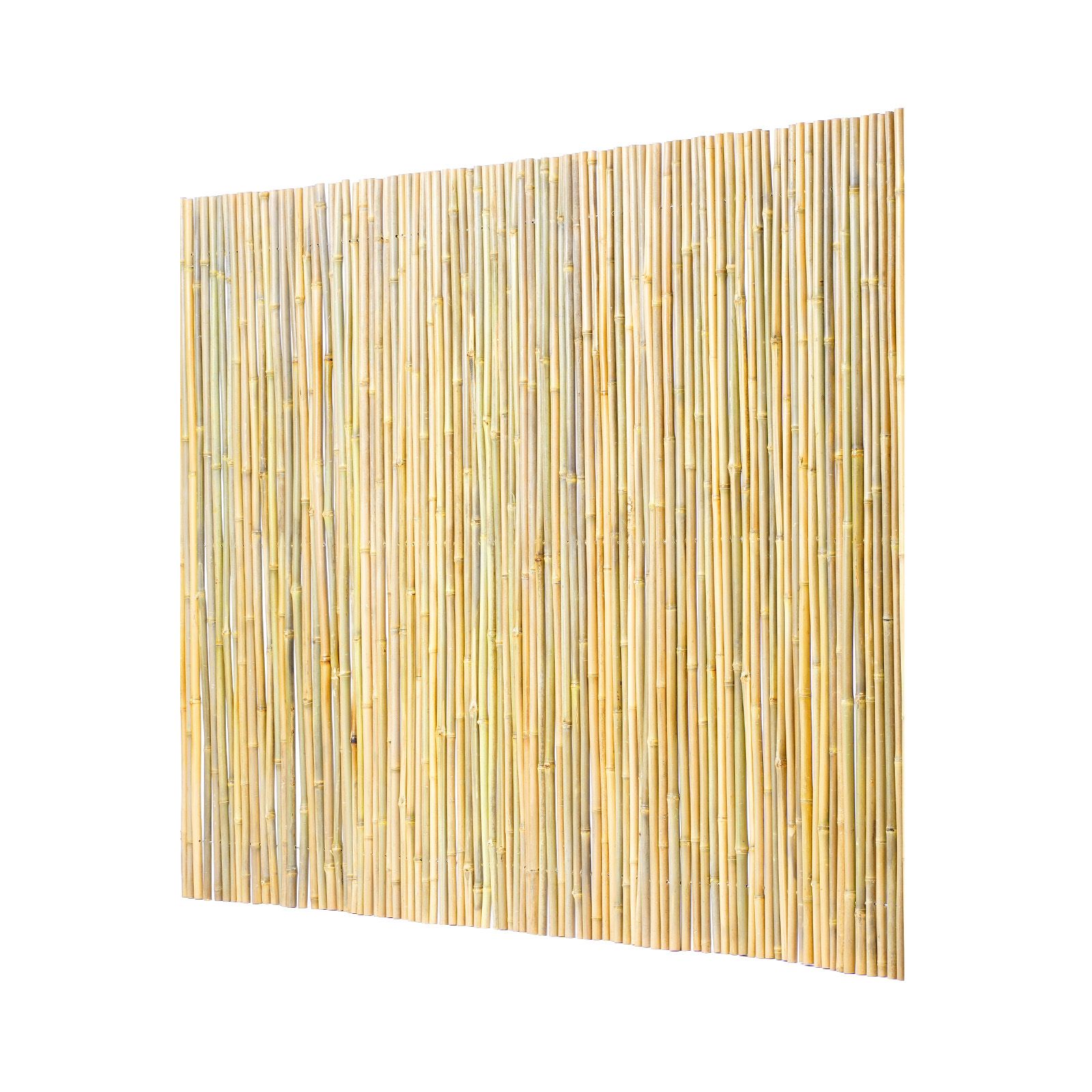 Natural Rolled Bamboo Fence, Eco-Friendly Bamboo Privacy Fence 4 ft H x 6 ft L x 0.75 in D. , Decorative Bamboo Privacy Screen for Garden, Backyard