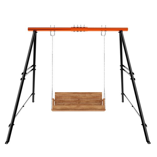 Swing Sets for Backyard, Outdoor Porch Swing Frame, Hammock Chair Stand Only, Max Load 550Lbs A-Frame Swing Stand, Swing Set for Patio, Playground, Pa